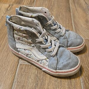 Vans Kids Unicorn High-Top Shoes with Rainbow Pattern Toddler Size 9.5